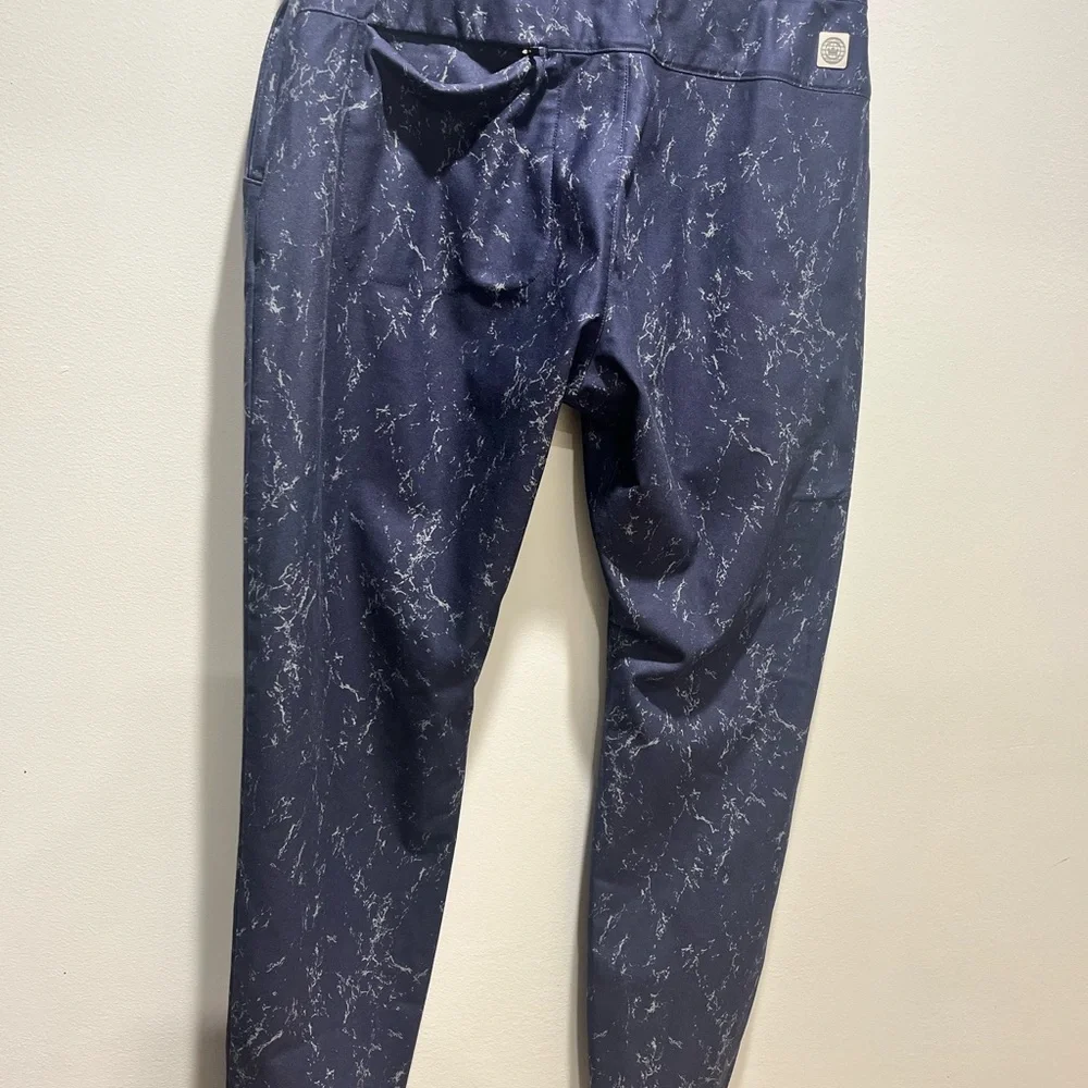 Peter Millar Men's SZ Small Golf Atlas Marble Performance Pants Navy Blue Strech